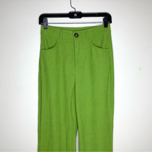 < Lime Green Corduroy Pants Size 2 > - Picture 2 of 5